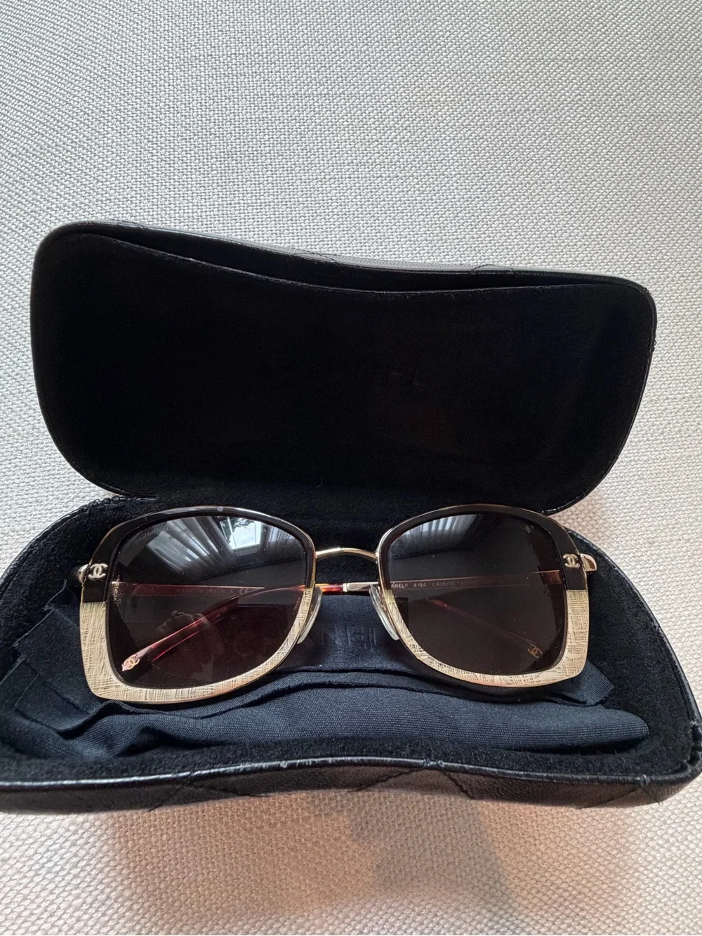 CHANEL Brown Gradient Lenses with Gold Frame Sunglasses